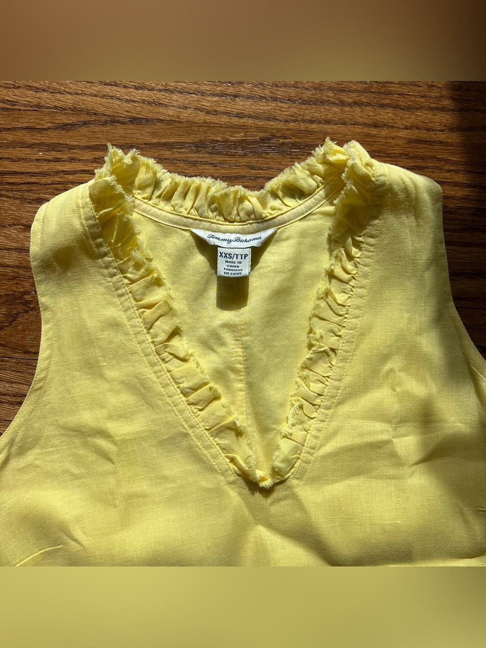 Tommy Bahama Yellow linen Shift Dress - Picture 2 of 3